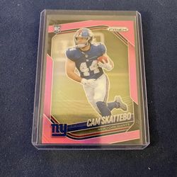 Cam Skattebo Pink Rookie Refractor 