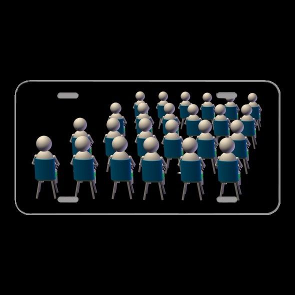 License Plate Novelty Car Front Auditorium Audience Viewers
