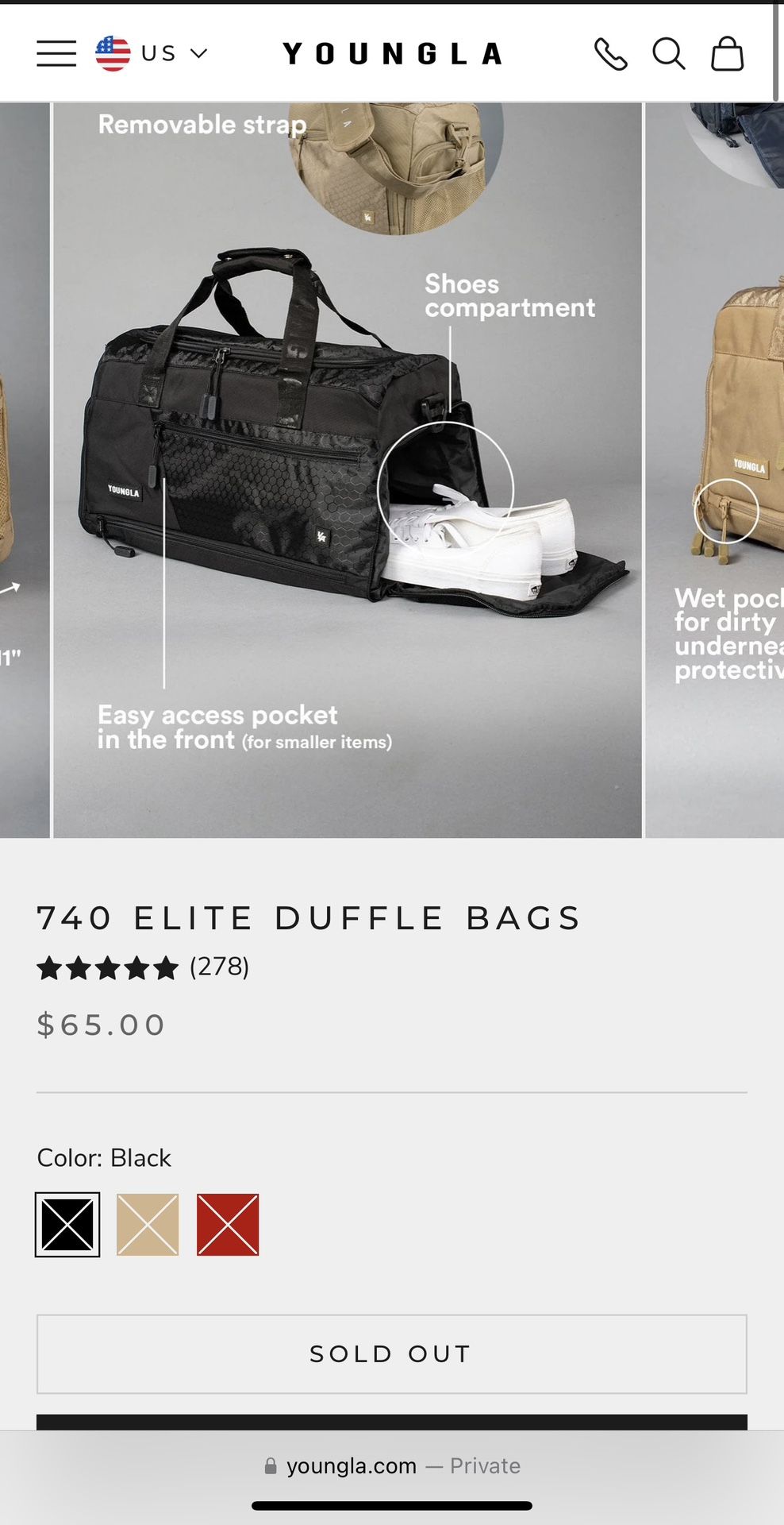 YoungLA - Gym Bag- 740 ELITE DUFFLE BAGS