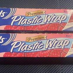 Vintage Reynolds Rose Premium Plastic Wrap 2003 200 Sq Ft Sealed NOS Lot of 2