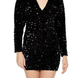 Black Sequin Mini Dress From Forever 21