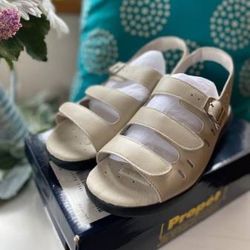 New! Propet Breeze Walker Womens 8.5 Slingback Comfort Leather Sandals