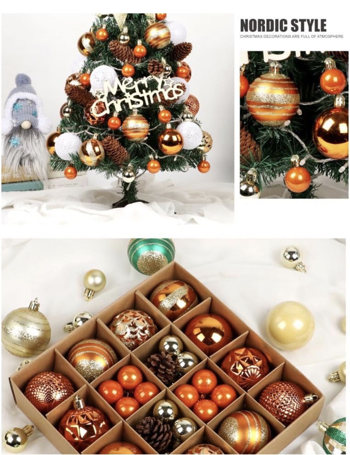 Christmas Balls Ornaments for Xmas Christmas Tree