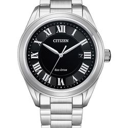 Citizen Arezzo Black Dial Stainless Steel Men's Watch ($395)