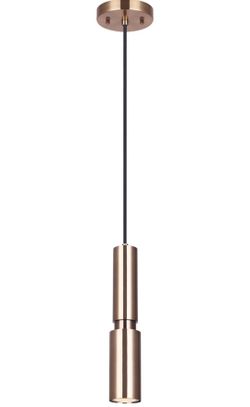 CANARM Mia 1-Light Pendant, Gold Finish with Adjustable Cord, Uses 35W Bulb, Modern Lighting for Dining Room, Kitchen or Entryway *(2 AVAILABLE)*