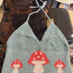 NEW - Mushroom Boho halter top (all sizes)