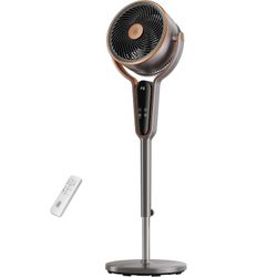 Standing Fan for Bedroom, 1190CFM Pedestal Fans Oscillating with Remote, 35-43" Adjustable Floor Fan with DC Motor, 23dB Quiet, 12 Speeds, 12H Timer f