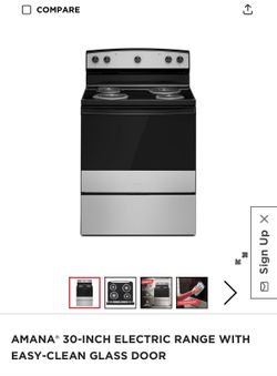 Amana 30 in. Electric Range with Easy Clean Glass door