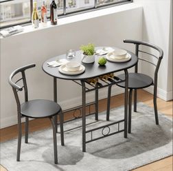 3 Pcs Table And Chair Set (white)