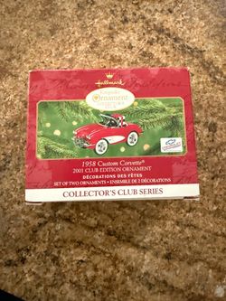 Collectible Hallmark Keepsake ornament set from the 2001 Collector's Club series.