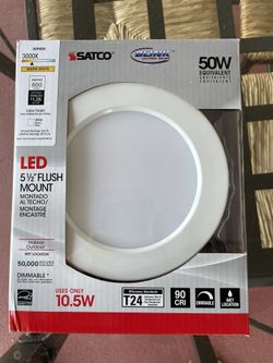 SATCO Flush Mount Dimmable Light