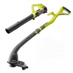 RYOBI 18V BLOWER AND TRIMMER SET (TOOL ONLY)