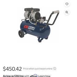 8-gal Campbell Hausfeld Air Compressor, Very Quiet