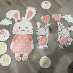 Bunnies Bunny Decoration For Easter Or Birthday 
