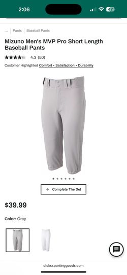 Mizuno Baseball Pants Size Men’s Small