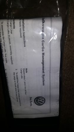 Vw cargo management system