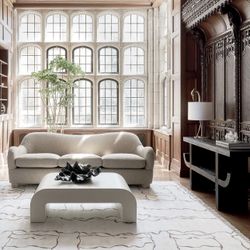 CB2 Bacio 86.5" Cream Boucle Sofa With Bleached Solid Oak Legs⚪️NEW