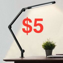 AmazLit LED Eye Friendly Desk Light, 1100 lumen High Brightness Desk Lamp, Memory Functionality, Light Clamp/Office Lamp, Step-less Dimmer & Color Con