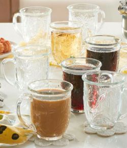 Set de 8-tazas de cristal de 14-oz de Princess house