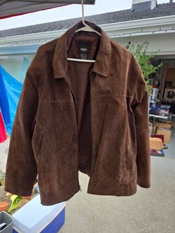 Mossimo Brown Suede Leather Jacket XL