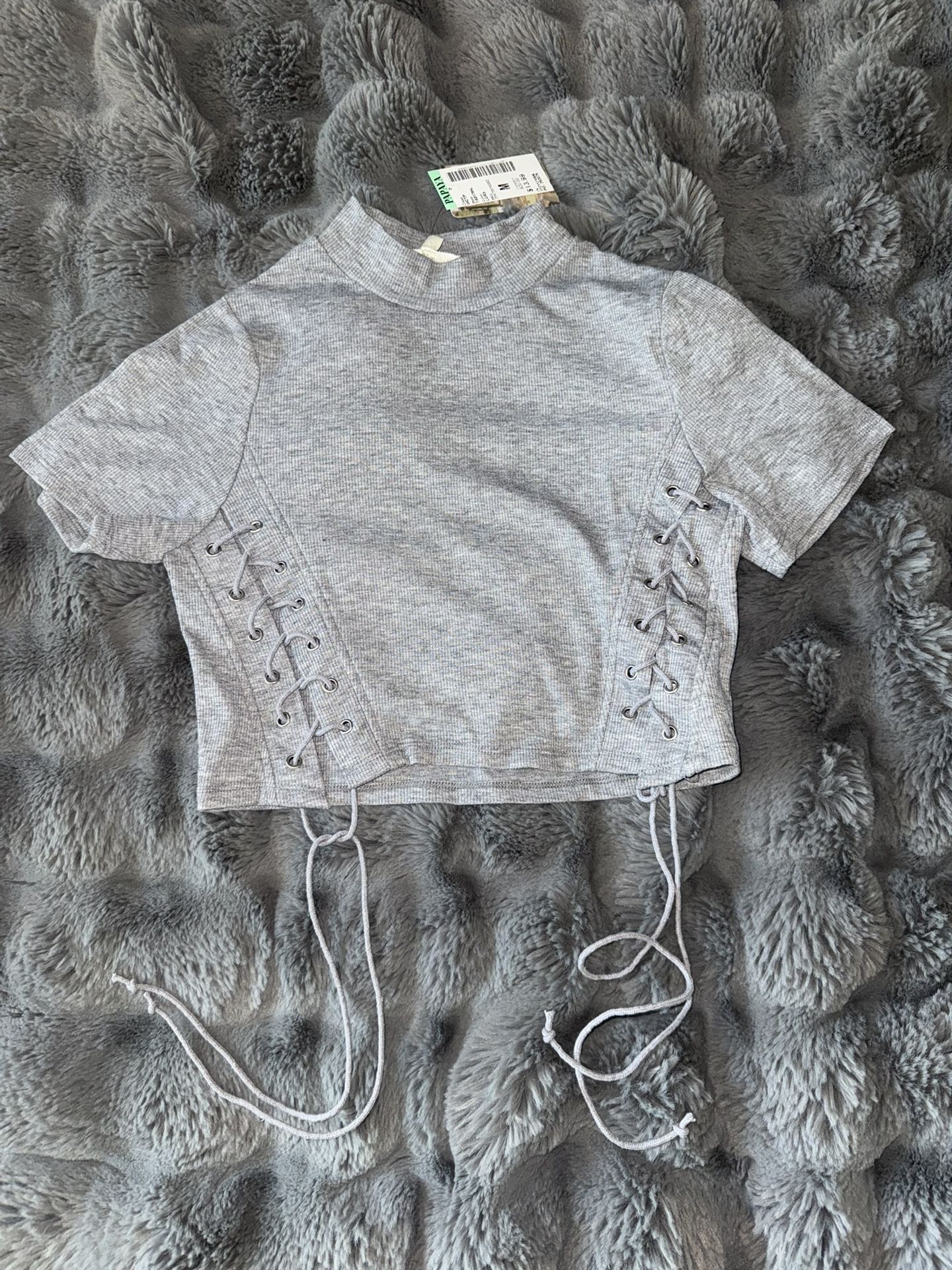 Grey Crop Top
