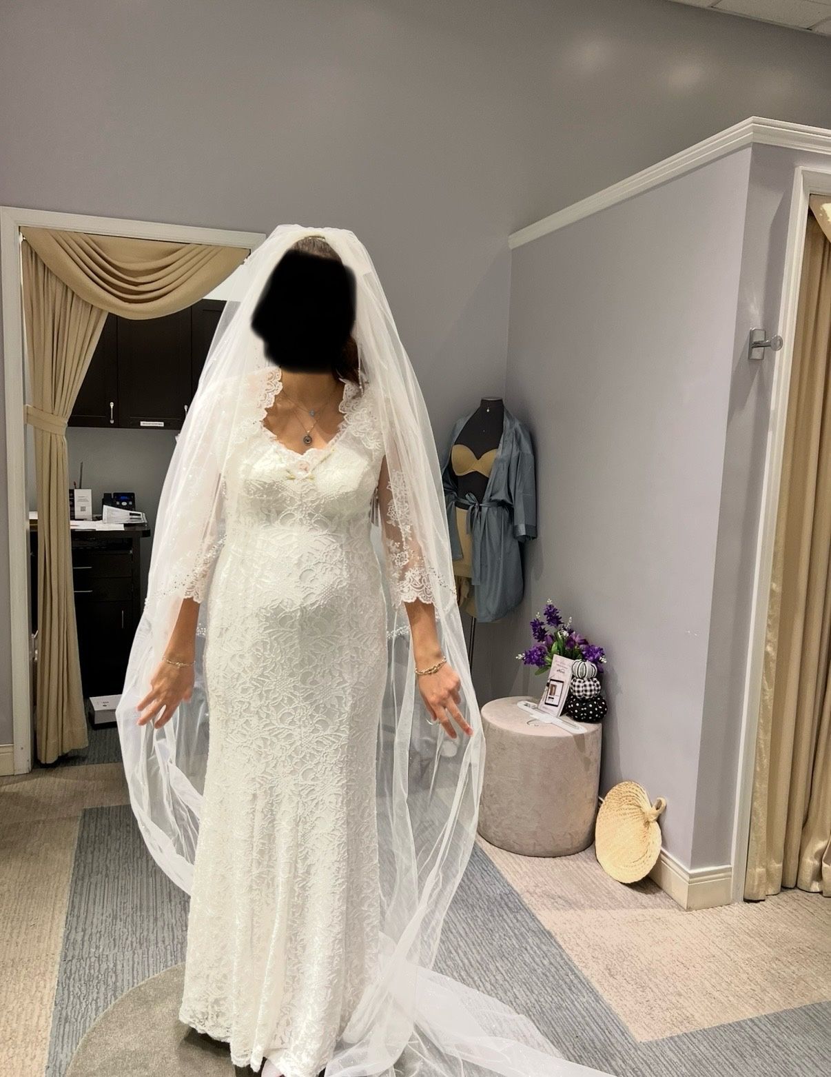 New Wedding Dress + Veil