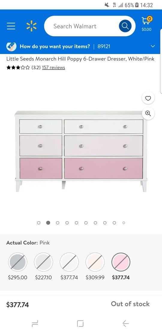 little seeds monarch hill dresser pink Little Seeds Monarch Hill Poppy 6-Drawer Dresser, White/Pink. for Sale in  Las Vegas, NV