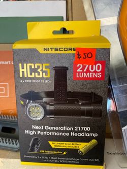 Nitecore high performance headlamp 2700 lumens