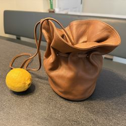 Leather bucket bag from Vince