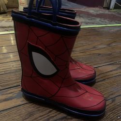 Spider-Man Rain Boots Toddler 7-8 New