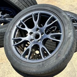 (4X) FRONT ONLY 2025 Tesla Model S 19" Tempest OEM Wheels Rims CONTINENTAL TPMS