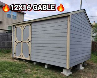 12x16 gable double shed door storage👉 perfect backyard upgrade 192sq ft of extra storage