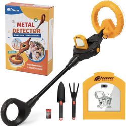 Metal Detector for Kids, IP68 Waterproof 3-10 Year Kids Metal Detector Kit with LCD Display, Automatic Sensitivity Adjustment, 6.6" Search Coil, 1.65l