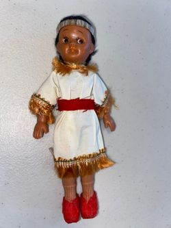 6 1/2" Native American Doll Made in Japan