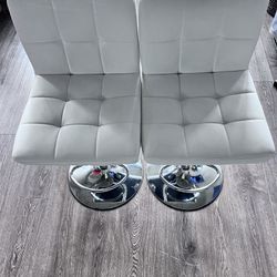 Great Bar Stools White / Sliver Two 