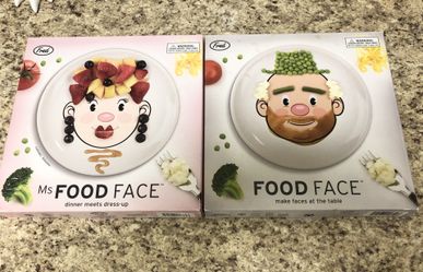 Mr and Ms Food Face Plates (New)