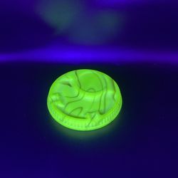 vintage Akro Agate slag uranium glass antique ashtray 