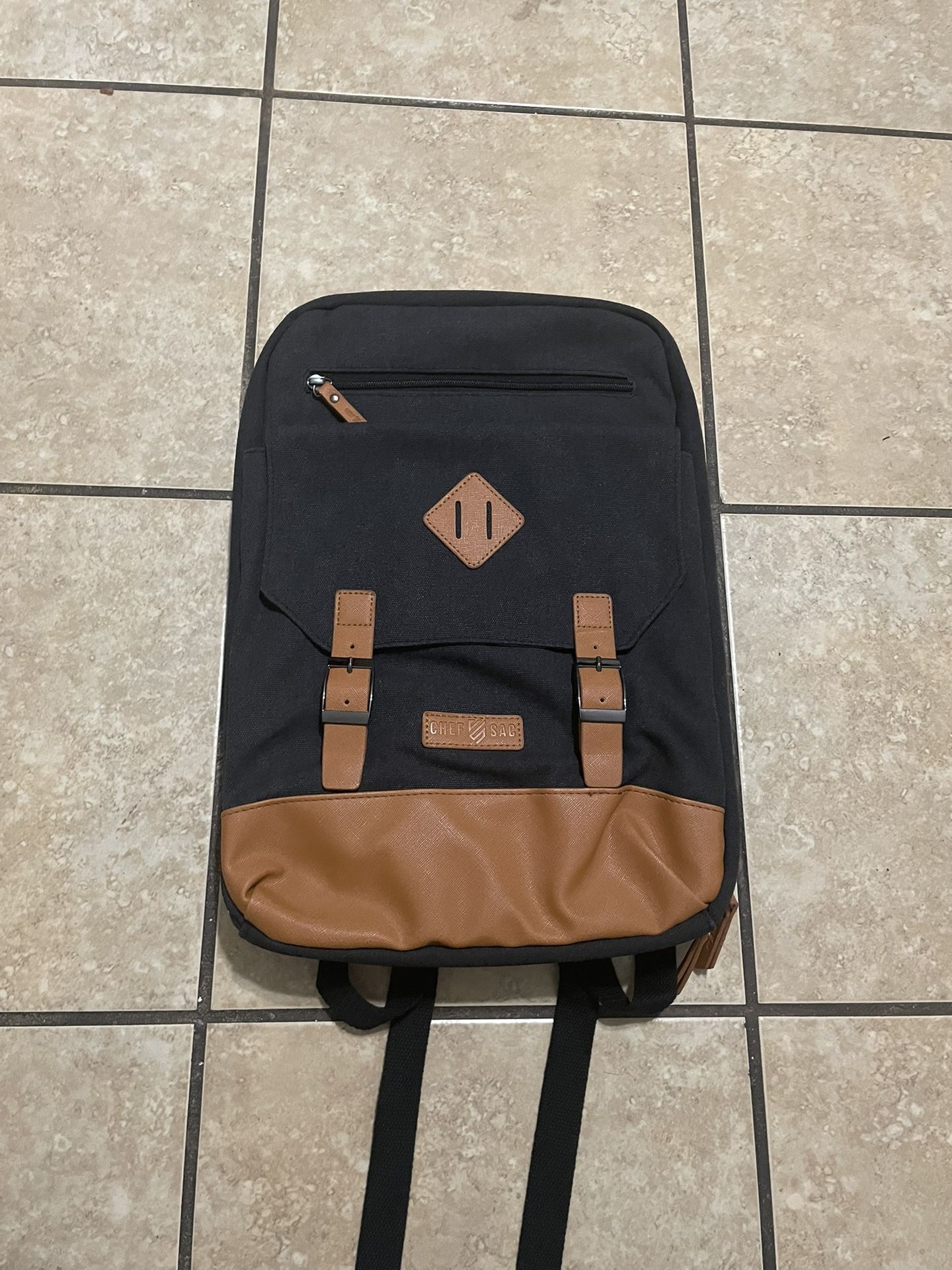 Vintage Chef Sac Knife Bag Black/brown Backpack