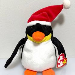 Ty Beanie Babies Collection Zero The Holiday Christmas Santa Penguin Stuffed Animal Toy