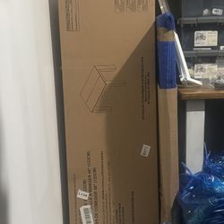 New in Box Plank and Beam 48” Dining Table in Seashell Wirebrush