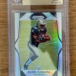 2017 Prizm ALVIN KAMARA Silver Prizm #291 RC Rookie BGS 9.5 New Orleans Saints