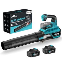 Leaf Blower Cordless with Battery and Charger: 2 Batteries 20V 4.0Ah Brushless Motor, Handheld Electric Leaf Blowers, Battery Powered Blowers for Lawn