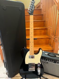 Squier Standard Telecaster (Mint) w/ Hardshell Case, Fender Amp