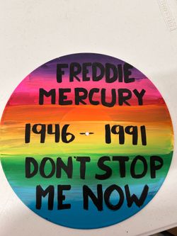 Freddie Mercury painted vinyl