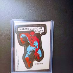 Marvel 1976 Spider Man sticker Card Collectible