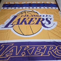L A LAKERS BANNER STYLE  SHOWER CURTAIN