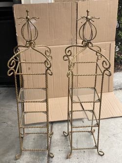 Glass & Iron Decorative Shelves