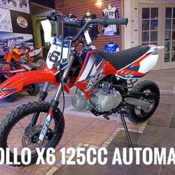Apollo x6 125 cc fully automatic dirt bike $1,595 cash price plus taxes and fees