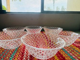 Glass bowl set 6 pc