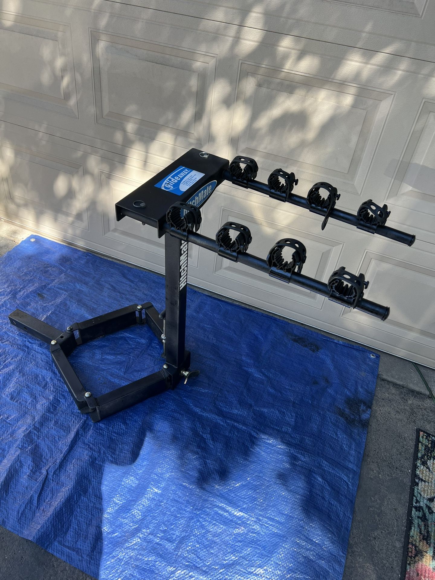 Like New HitchMate glideAWAY Bike Rack Holds 4 Bikes securely to your